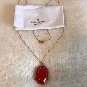 Kate Spade Red locket necklace
